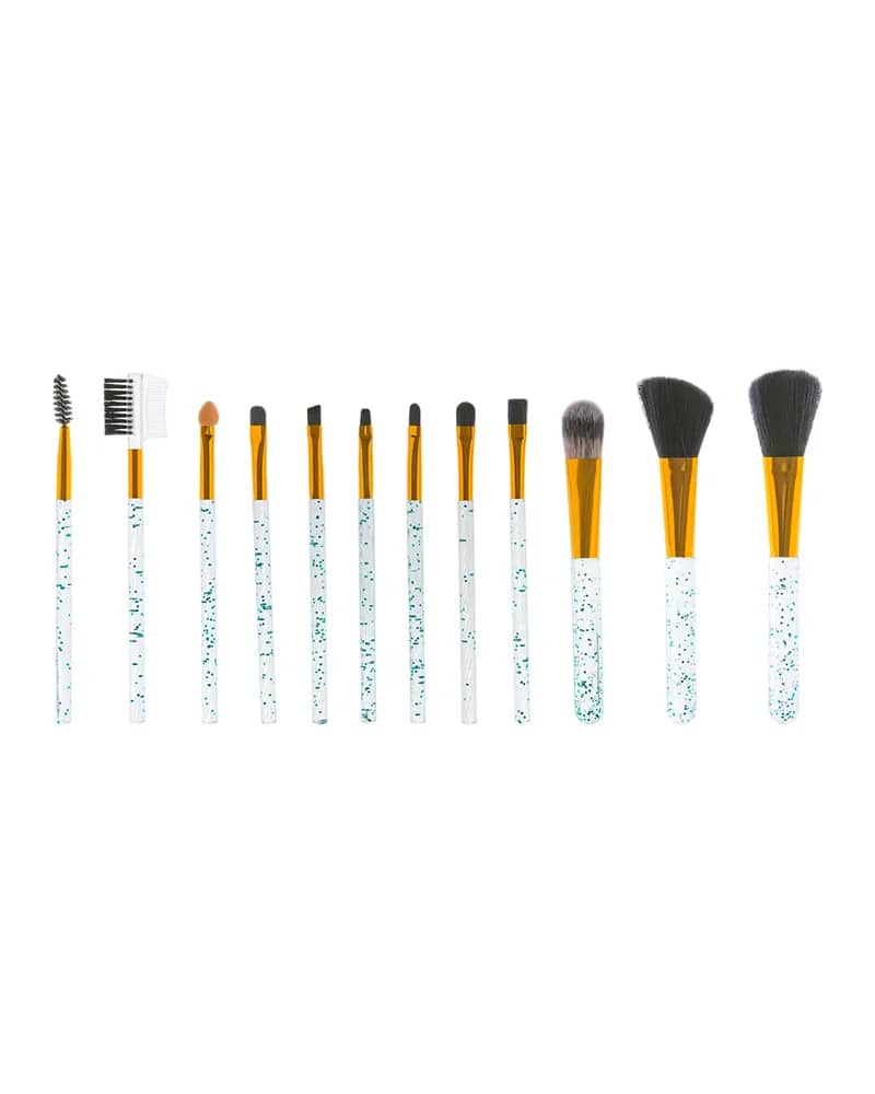 ست براش 12 عددی آکواریومی مدل Huda Beauty ارسال با رنگ رندوم