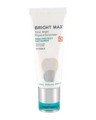 ضد آفتاب فیزیکال بی رنگ مدل Tone Bright با SPF 50 حجم 40 میلی لیتر