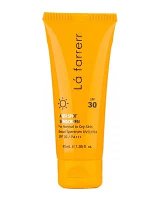 کرم ضد آفتاب و ضد لک بی رنگ مدل SPF30 مناسب پوست نرمال و خشک حجم 40 میلی لیتر