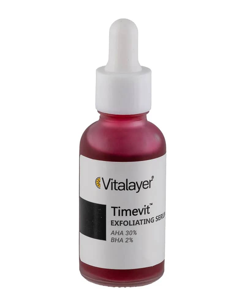 سرم لایه بردار قوی مدل Timevit مناسب انواع پوست حجم 30 میلی لیتر
