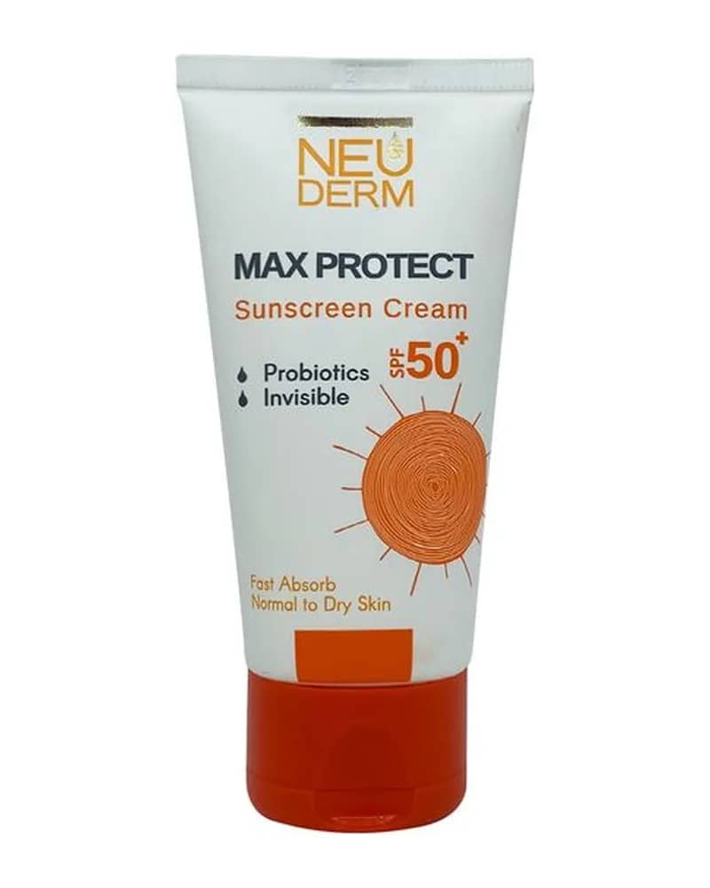 ضد آفتاب مکس پروتکت بی رنگ مناسب انواع پوست  SPF 50 نئودرم