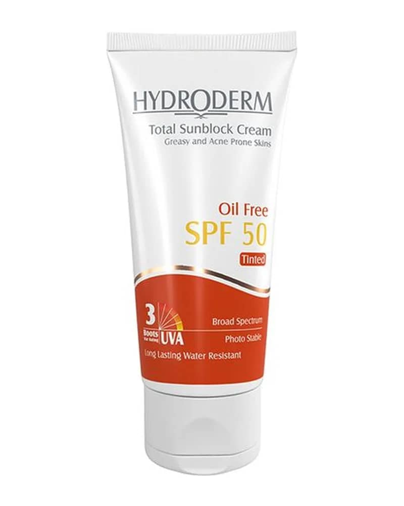 ضد آفتاب رنگی فاقد چربی SPF50 هیدرودرم