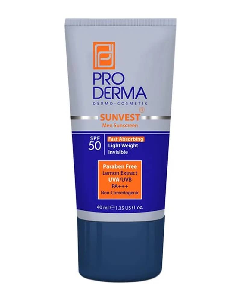ضد آفتاب مخصوص آقایان فاقد چربی SPF50 پرودرما
