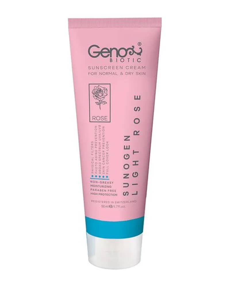 ضد آفتاب لایت رز پوست خشک و معمولی SPF50 ژنو