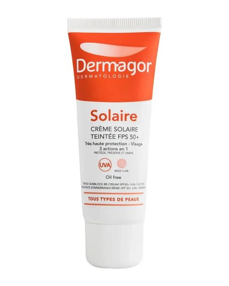 ضد آفتاب رنگی فاقد چربی 3 در 1 +SPF50 درماگور