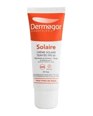ضد آفتاب رنگی فاقد چربی 3 در 1 +SPF50 درماگور