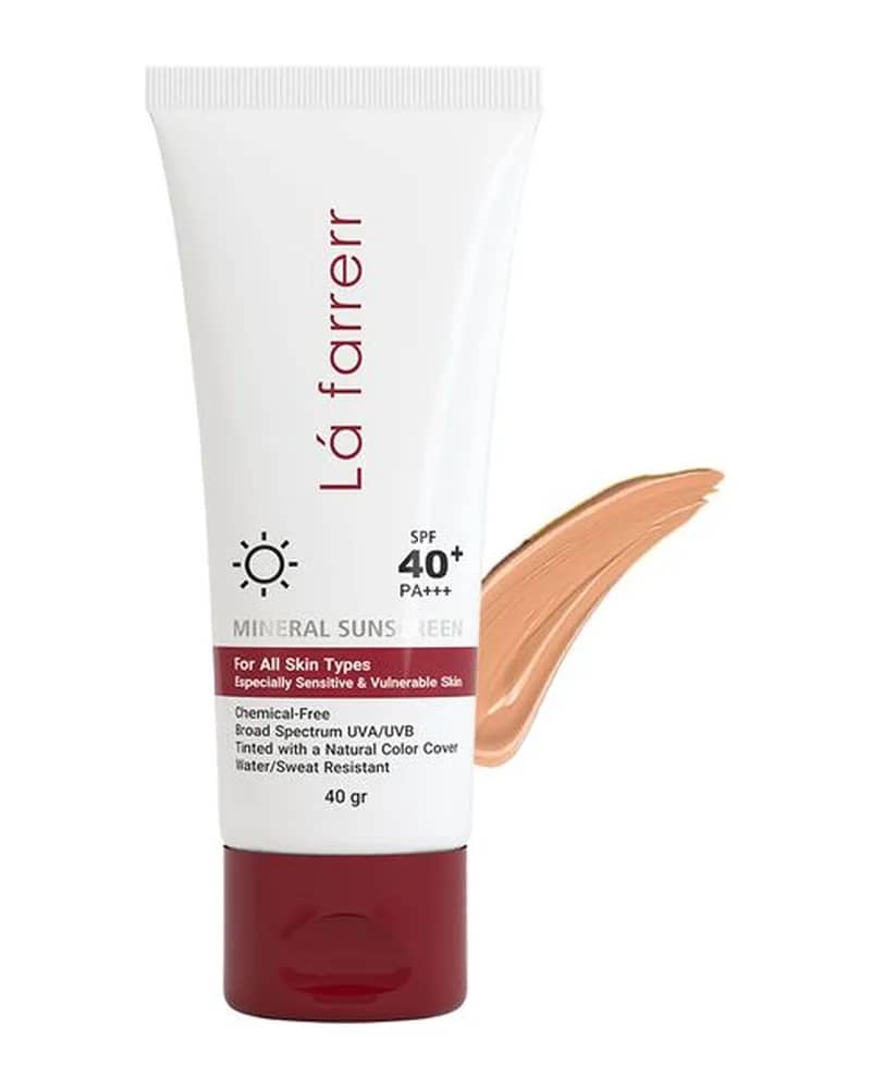 ضد آفتاب مینرال رنگی SPF40 مناسب انواع پوست 40 میل  لافارر