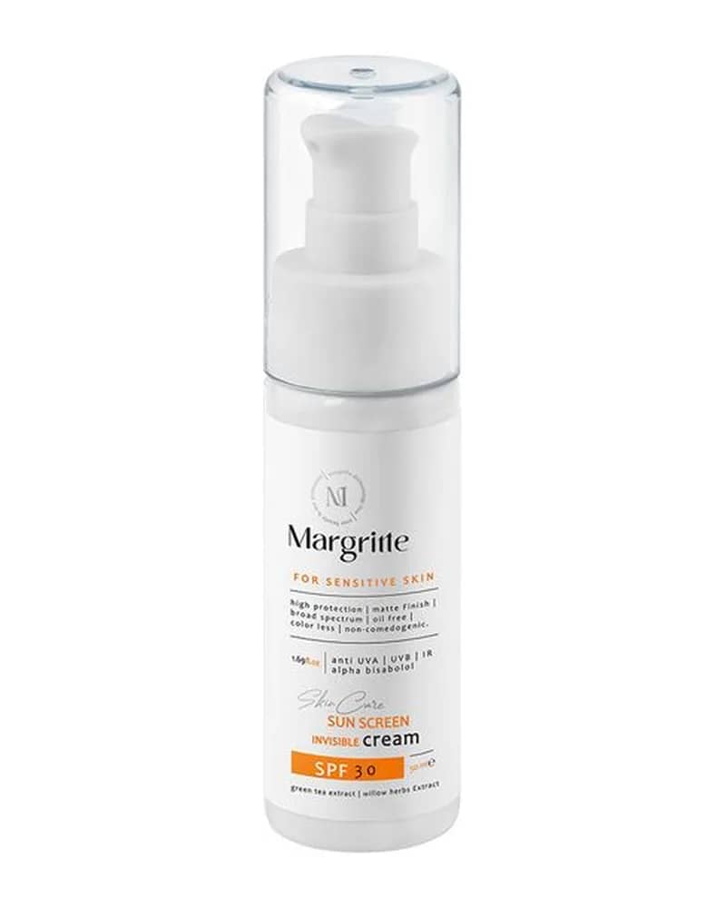 ضد آفتاب بی رنگ مناسب پوست حساس SPF30 مارگریت