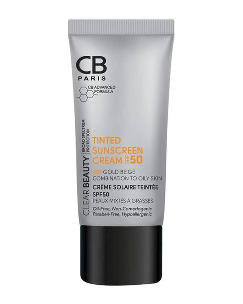 ضدآفتاب رنگی پوست مختلط تا چرب گلد بژ SPF52 سی بی