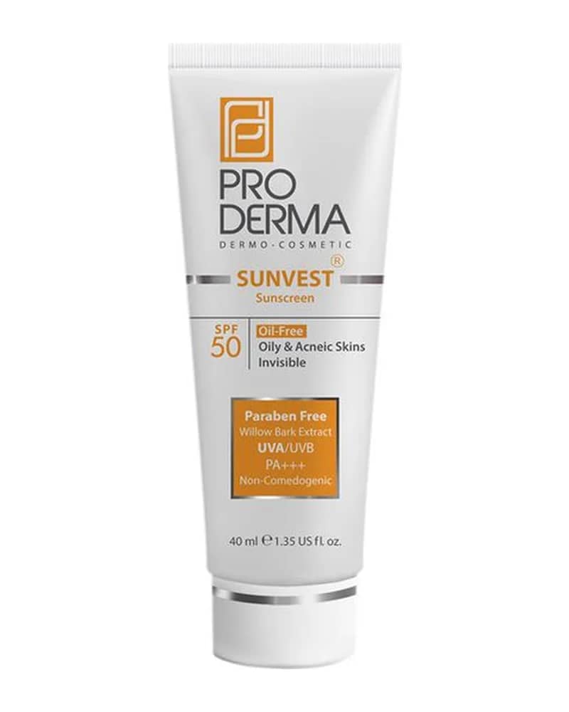 ضد آفتاب فاقد چربی بدون رنگ SPF50 پرودرما