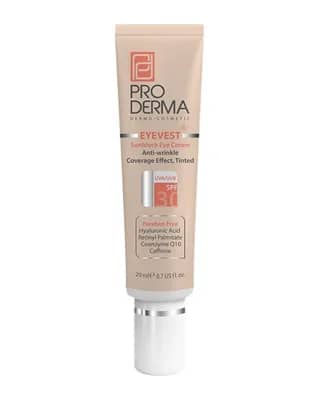 کرم ضد چروک رنگی دور چشم مدل Eyevest با SPF30 پرودرما