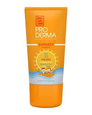 ضد آفتاب مخصوص کودکان فاقد جاذبه‌های شیمیایی SPF35 پرودرما