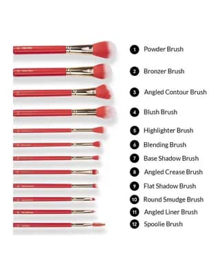 ست 12 عددی براش آرایشی بی اچ کازمتیکس  Fa La La Fierce Brush Set