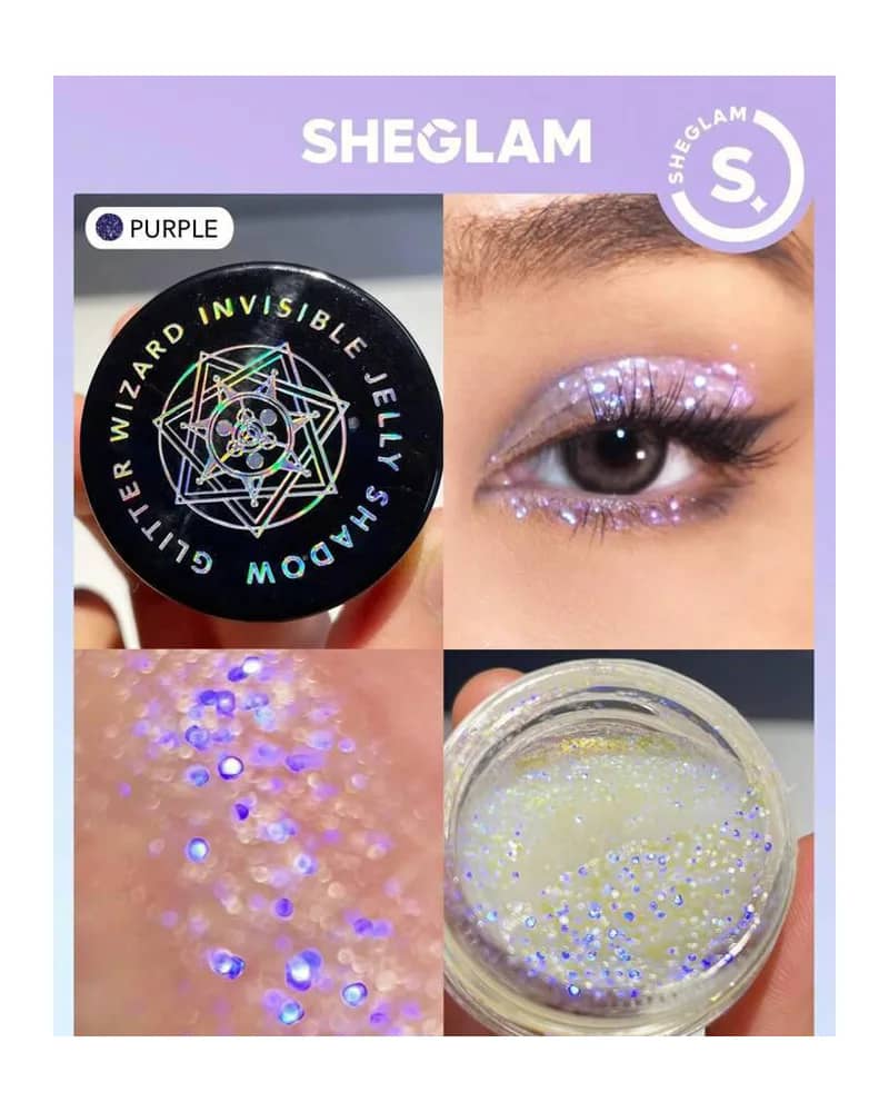 سایه گلیتر ژله ای شیگلم مدل Wizard رنگ Purple