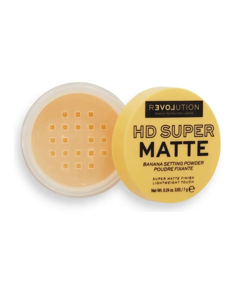 پودر فیکس ریلاو رولوشن مدل HD Super Matte رنگ Banana