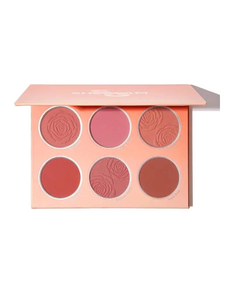 پالت رژگونه پودری 6 رنگ شیگلم مدل Floral Flush Blush Palette