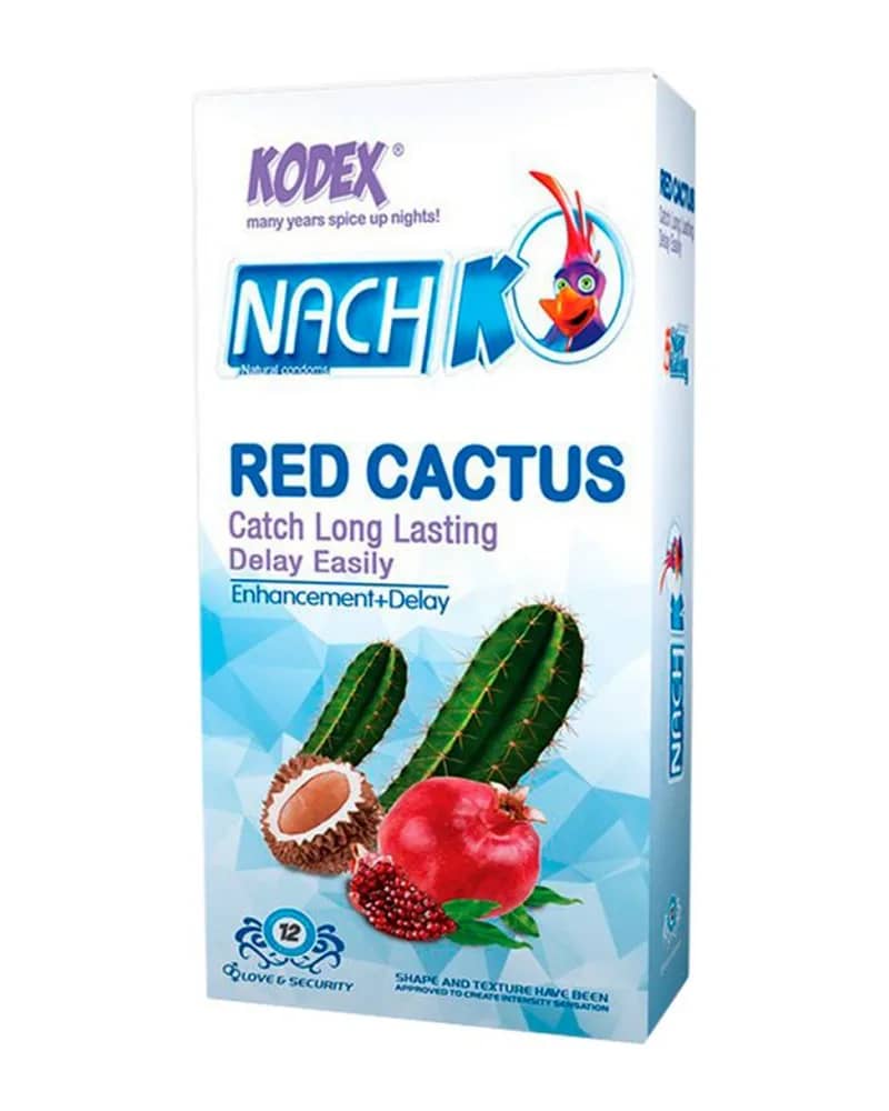 کاندوم تاخیری خاردار مدل Red Cactus کدکس 12 عددی