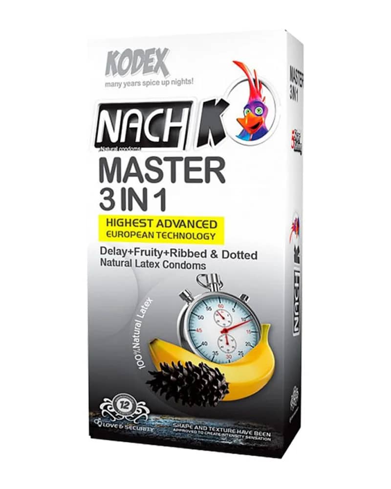 کاندوم تاخیری مدل Master 3 In 1 کدکس 12 عددی