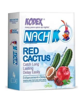 کاندوم تاخیری کدکس خاردار 3 عددی مدل Red Cactus