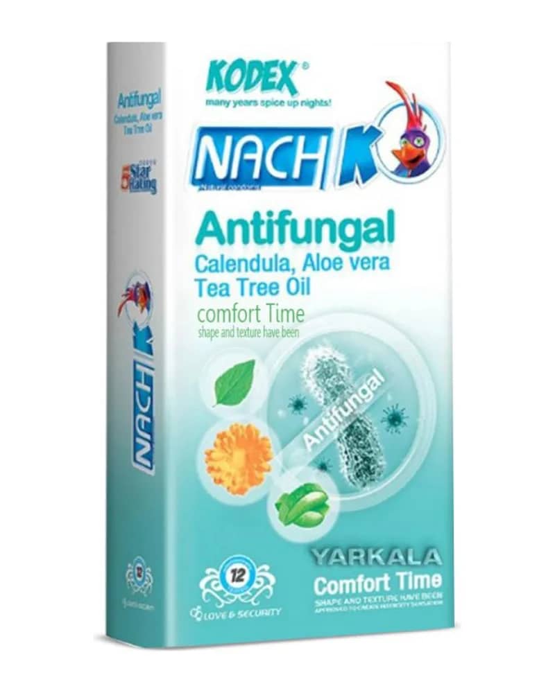 کاندوم ضد قارچ و ضد عفونی کننده کدکس مدل Antifungal بسته 12 عددی