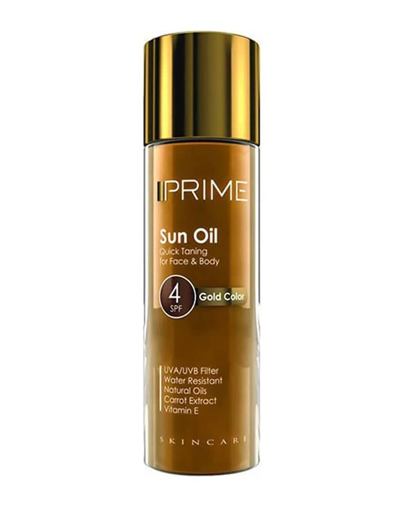 روغن برنزه کننده اکلیلی پریم با SPF 4 - طلایی