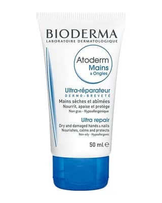 کرم ترمیم کننده و مغذی دست و ناخن بایودرما مدل Atoderm