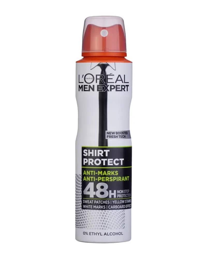 اسپری سفید مردانه 48 ساعته  لورال مدل Shirt Protect حجم 250 میل