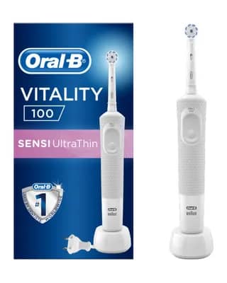مسواک برقی اورال بی ویتالیتی سفید  100 Sensi UltraThin