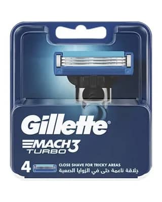 تیغ یدک ژیلت مدل Mach 3 turbo بسته 4 عددی