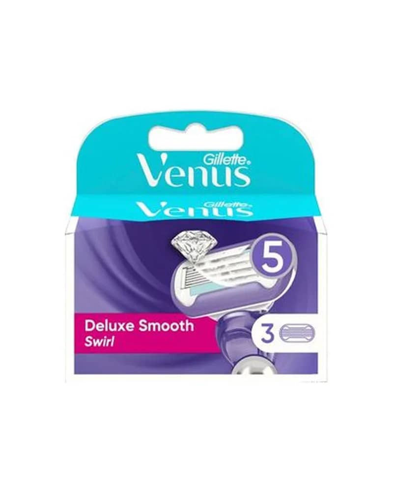 تیغ یدک ژیلت ونوس مدل Deluxe Smooth Swirl سه عددی