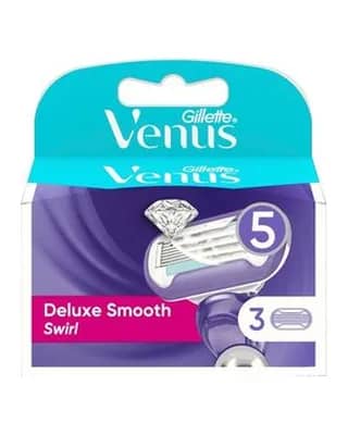 تیغ یدک ژیلت ونوس مدل Deluxe Smooth Swirl سه عددی