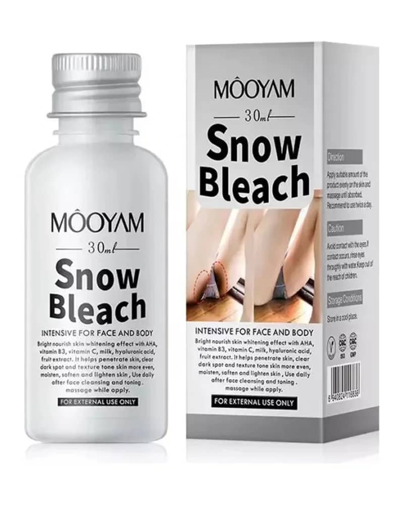 کرم سفید کننده صورت و بدن نواحی حساس مویام مدل Snow Bleach
