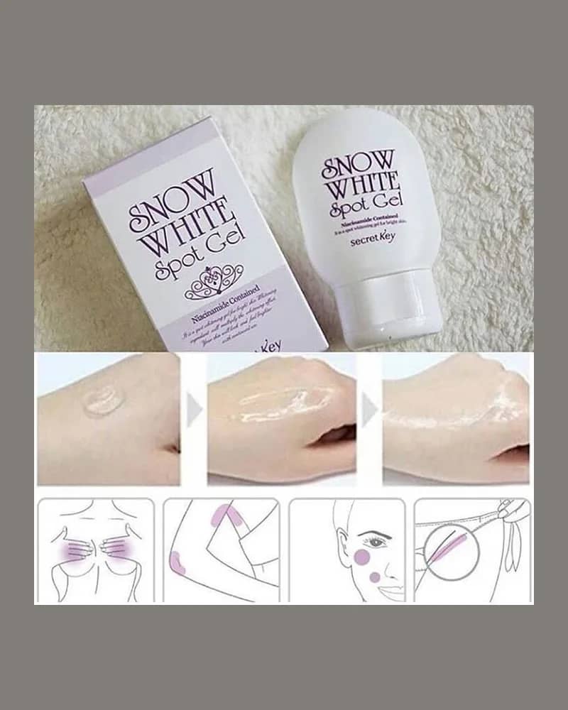 ژل ضدلک و سفید کننده بدن سکرت کی مدل Snow White Spot Gel