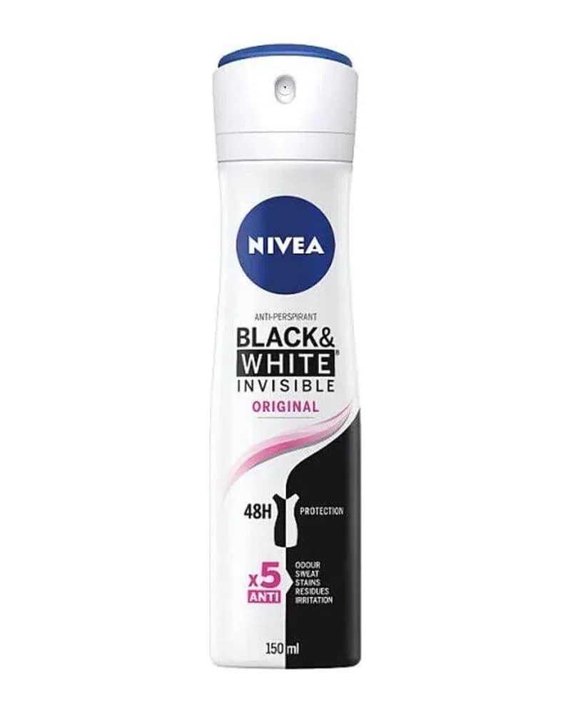 اسپری ضدتعریق زنانه نیوآ مدل Black & White Invisible Original