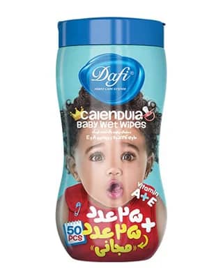 دستمال مرطوب ویتامینه پاک کننده کودک دافی تعداد 60 برگ
