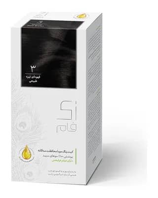 کیت رنگ مو زی فام مدل Natural شماره 3 - قهوه ای تیره طبیعی