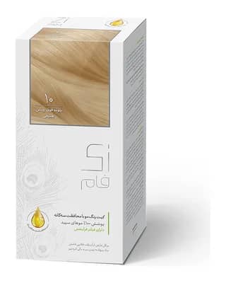 کیت رنگ مو زی فام مدل Natural شماره 10 - بلوند فوق روشن طبیعی