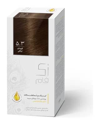 کیت رنگ مو زی فام مدل Gold شماره 5.3 - قهوه ای ترافلی