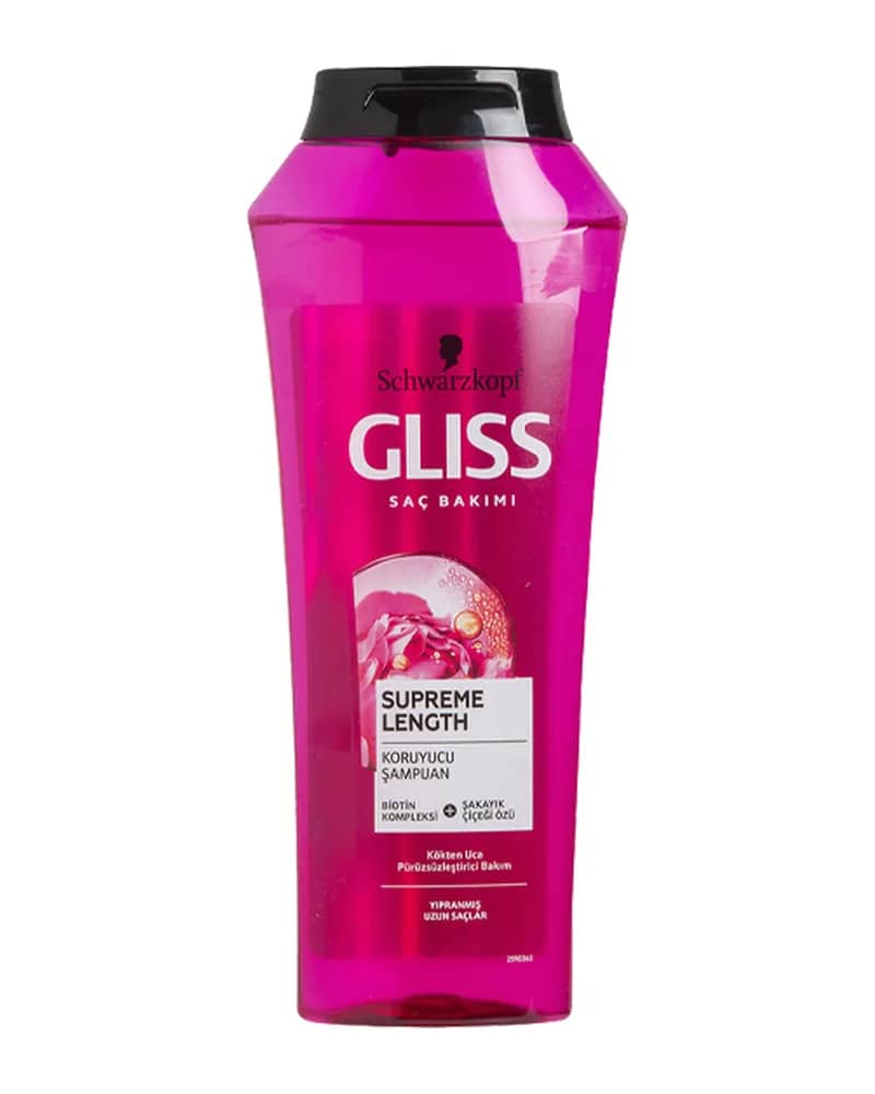 شامپو تقویت کننده موهای بلند گلیس صورتی Supreme Length (500 میل)