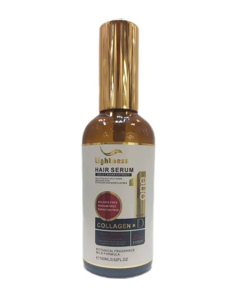 سرم مو بدون سولفات کلاژن و ویتامین D لایتنس مدل Gold Caviar Extract