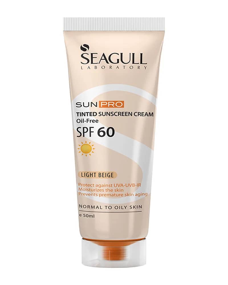 کرم ضد‌آفتاب رنگی فاقد چربی با SPF 60 سی گل