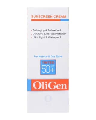 کرم ضد آفتاب رنگی الی ژن مناسب پوست های نرمال و خشک با +SPF50