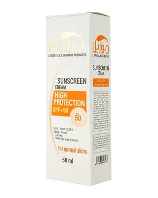 کرم ضد آفتاب موزیلا با SPF 50 مخصوص پوست های نرمال - بدون رنگ