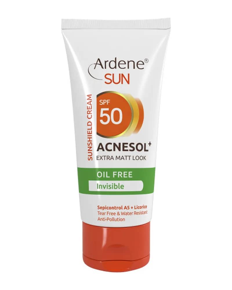 کرم ضد آفتاب 50 SPF آردن فاقد چربی مدل Acnesol - بدون رنگ