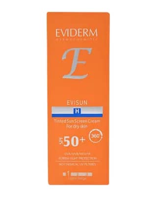 کرم ضدآفتاب رنگی SPF 50 اویدرم مدل Evisun مناسب پوست خشک