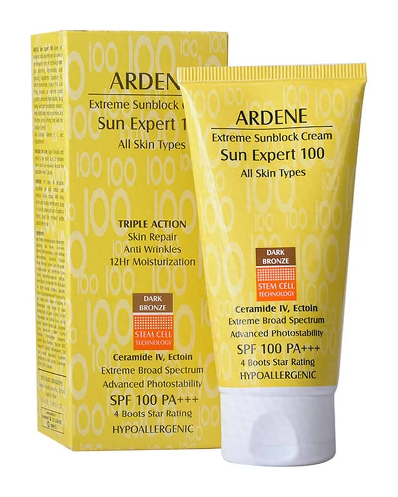کرم ضد آفتاب رنگی ضد آب آردن با SPF 100 - برنز تیره