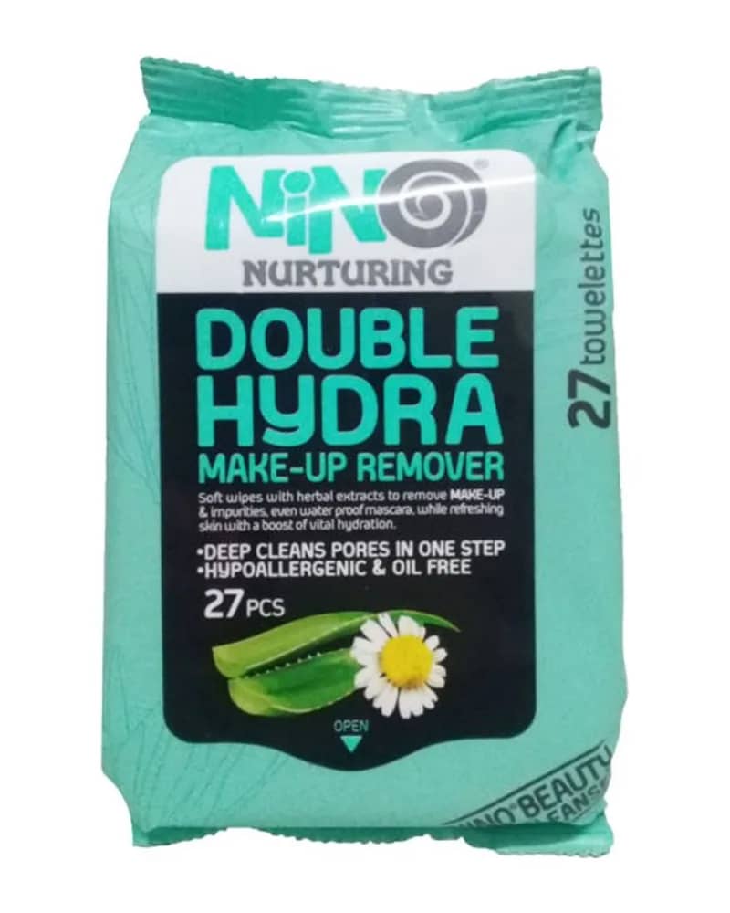 دستمال مرطوب آبرسان نینو مدل Double Hydra حاوی عصاره آلوئه ورا - 27 عددی