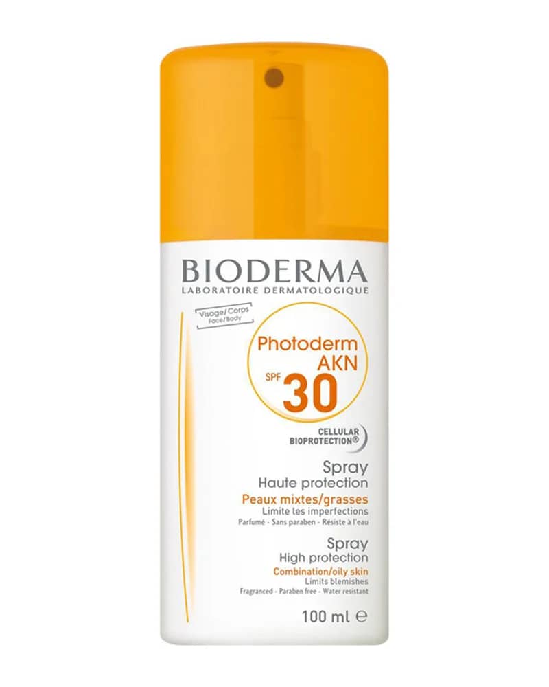 اسپری ضد آفتاب ضد جوش بایودرما با SPF 30