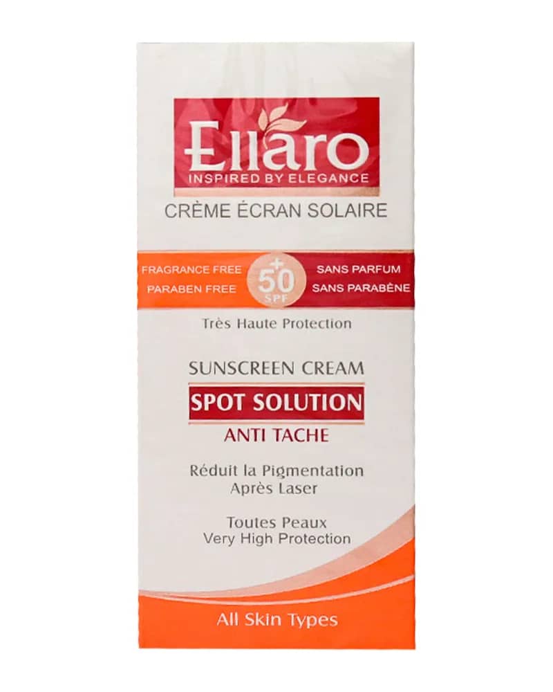 کرم ضد آفتاب و ضد لک بی رنگ +SPF 50  اِلارو