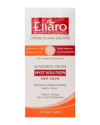 کرم ضد آفتاب و ضد لک بی رنگ +SPF 50  اِلارو